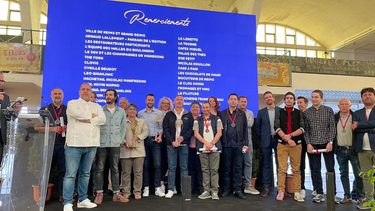GrandReims's tweet photo. Remise ce matin au #Boulingrin des prix de la 1re édition de ''Reims A Table'' : olympiade #gourmande mettant à l'honneur le savoir faire de plus de 150 restaurateurs #Rémois. Près de 15 000 personnes ont voté. Bravo à tous les participants. https://t.co/d0SsuMY2k2