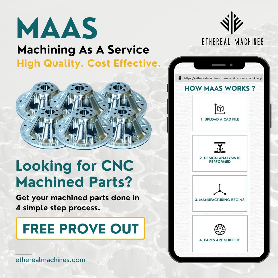 etherealmachine's tweet photo. Get Quality Machined Parts Quickly with 4 Simple Steps!. Try our flexible manufacturing services to lower your overall cost.

Learn More @ https://t.co/LnduIUjZVd

#maas #cncmachining #cncmachine #cncmilling #cnc #makeinindia #machiningservice #cncmachiningshop #manufacturing https://t.co/1wyW1FAzD4