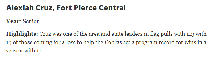 The Cobras were well represented in <a href="/TCPalm/">TCPalm</a>'s All-Area teams. Congratulations to <a href="/alexiahcruz_/">alexiah💕</a> and <a href="/Adrienne_358/">Adrienne Rivera</a> on their 1st Team selections and to Serenity Logsdon <a href="/WhitneyyD1/">Whitney D'Haiti</a> <a href="/ariwilli9/">Ariel Williams</a> <a href="/allexandragg/">ag</a> for making 2nd Team/Honorable Mention! 5 of 6 are returning next year 💪💪💪