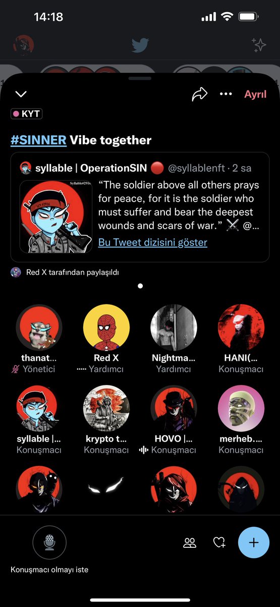 heyROGE_'s tweet photo. Only good vibes with #WeAreSINNERS #SINNERSsupportSINNERS #SINNERStakingover #WeAreSINNERS @HatoETH @NFTLlama https://t.co/A5oI8beMvD