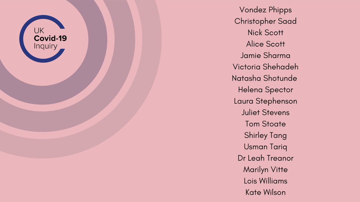 The Inquiry is pleased to share that the following 49 junior Counsel have been appointed to join the Inquiry’s legal team. For more information on their appointment, please visit: covid19.public-inquiry.uk/2022/06/inquir…