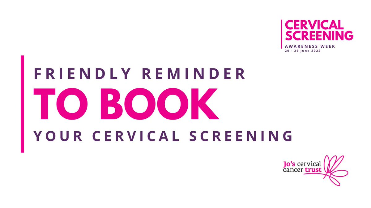 the_pda's tweet photo. This week is #CervicalScreeningAwarenessWeek and it is an opportunity to raise awareness of the risks of cervical cancer and how these risks can be reduced in order to prevent the disease. Learn more: https://t.co/Ko8GK5TPvo

@JoTrust https://t.co/6HmFSvHmbp