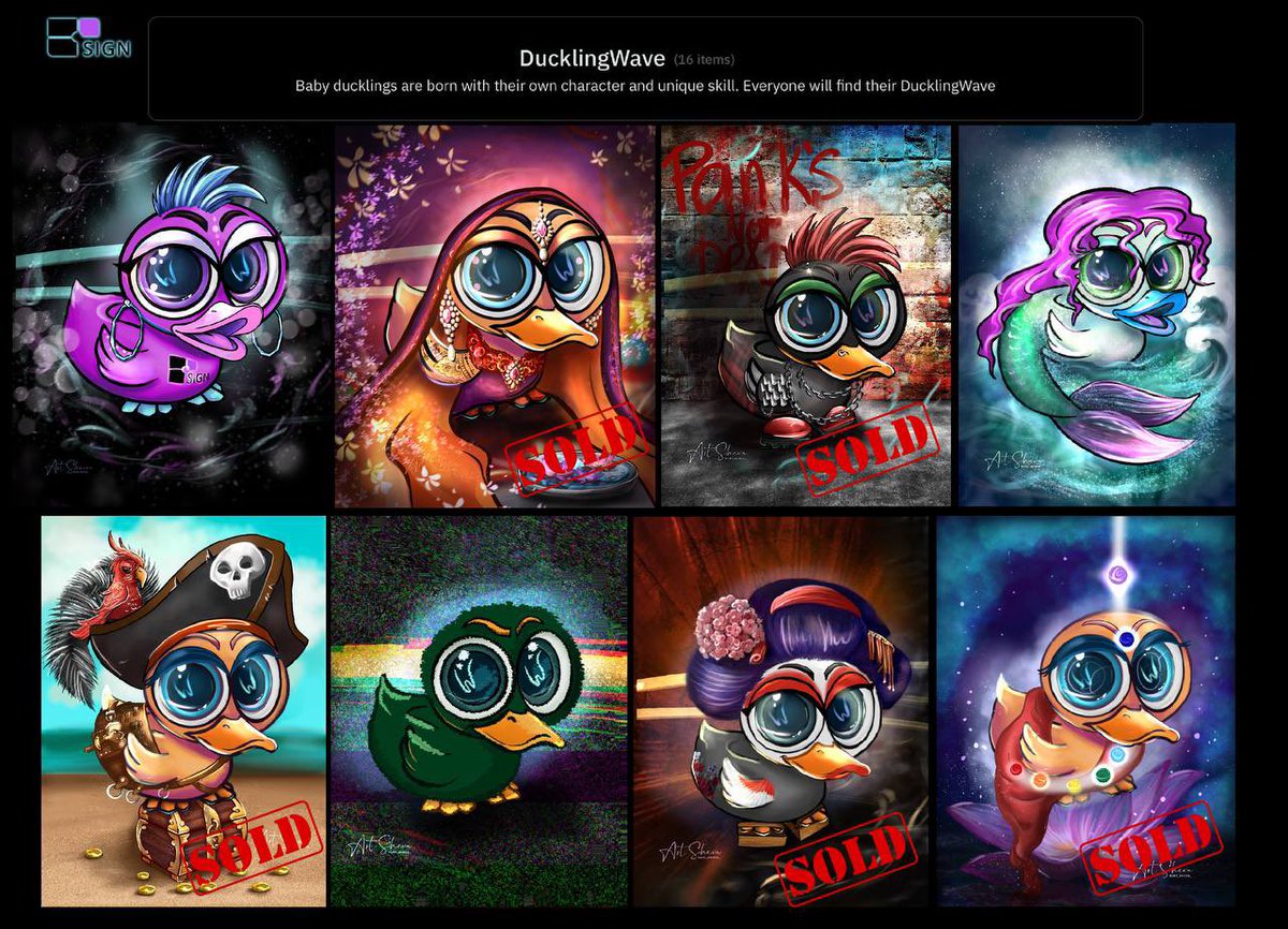 The mystery of the waters of the oceans beckons every time with its shimmering and, oh, what's there!? Is that a mermaid? Aah, that's a cute one for sure Little Mermaid ducklings

#NFTArtSheva

Available on @signArtApp 
45 USDN 

mainnet.sign-art.app/user/3PLUq6eZH…