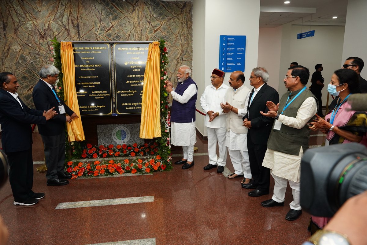The Centre for Brain Research (CBR) was established with a generous gift from Mrs Sudha Gopalakrishnan &amp; Mr Kris Gopalakrishnan (<a href="/kris_sg/">kris gopalakrishnan</a>), to carry out cutting-edge research on the aging brain &amp; related disorders. The Hon'ble PM had also laid the foundation stone for CBR in 2015