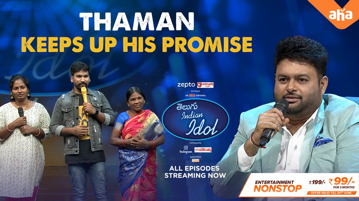 ahavideoIN's tweet photo. Renu ki icchina maatani nijam chesina @MusicThaman 👏👏👏
#MegaFinale and all episodes Streaming Now.
▶️https://t.co/3BZm1pDAvd
@MenenNithya @singer_karthik @Sreeram_singer @fremantle_india @ZeptoNow #ChandanaBrothers @instagram @tnldoublehorse @MobilesHappi https://t.co/KPKZgvzEHi