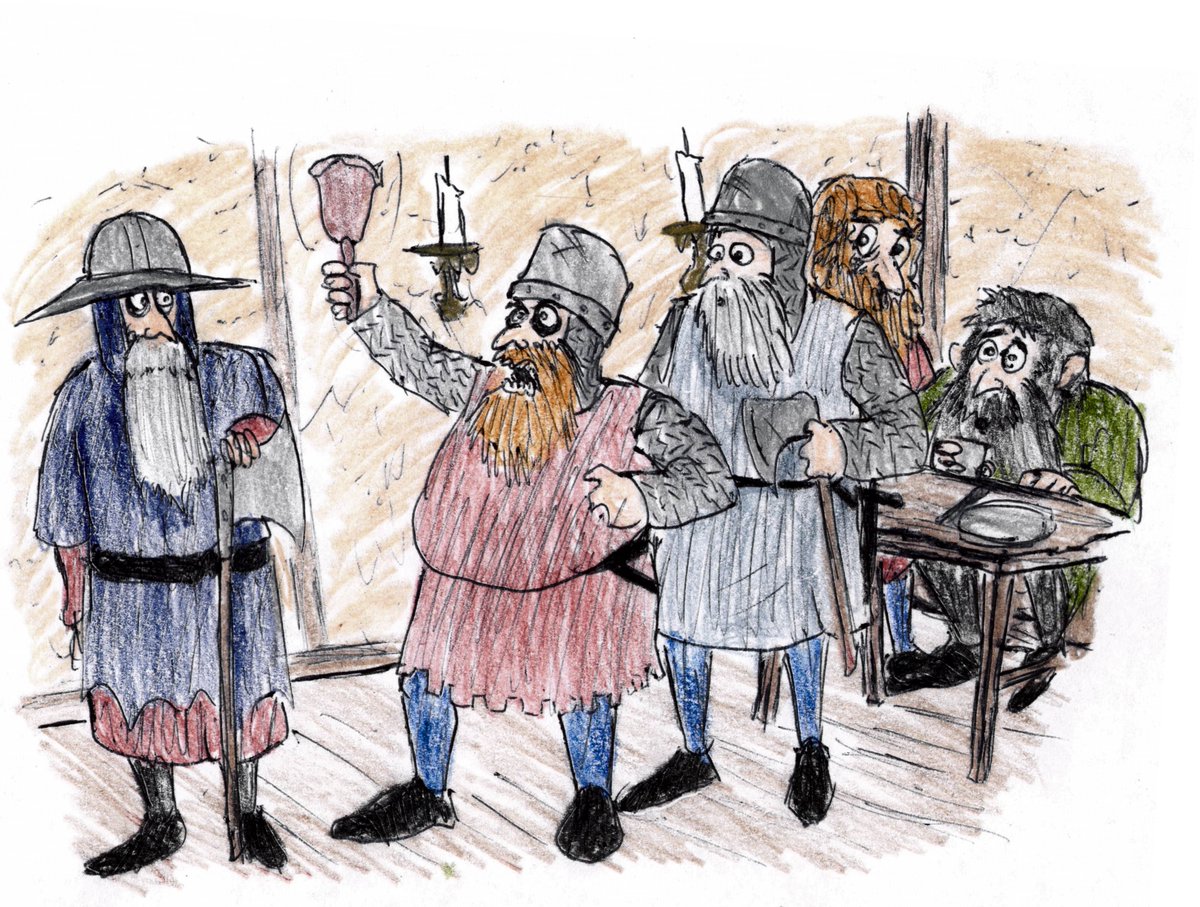 Timbukdrew1's tweet photo. feeling super sick, so here is a 4 part image of a vampire that shows up to a dwarf fort and kills all the troops because he just wanted a drink.
#drawing #gothic #medieval #dwarf #vampire #dwarffort #dwarves #monster #castle https://t.co/85wAvKOTh9