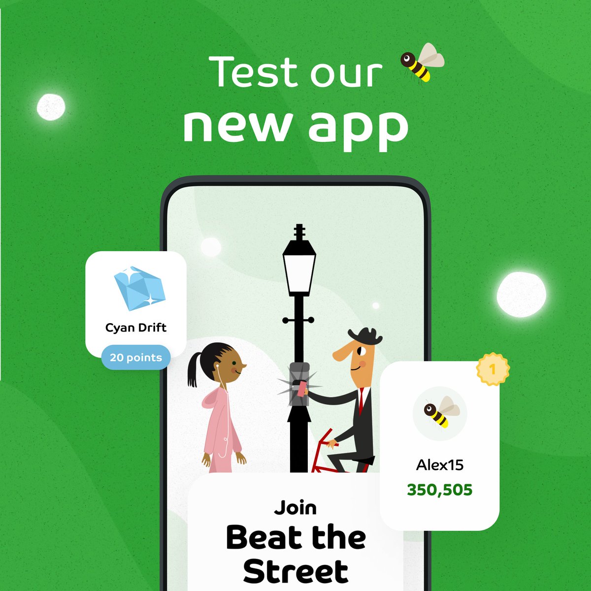 The Beat the Street app is a new way to play! Instead of playing with a card, anyone 13+ can now use their mobile device to sign up, earn points, and collect gems scattered across the map. Find out more and download the app:  beatthestreet.me/dudley/app-tri… <a href="/dudleymbc/">Dudley Council</a>