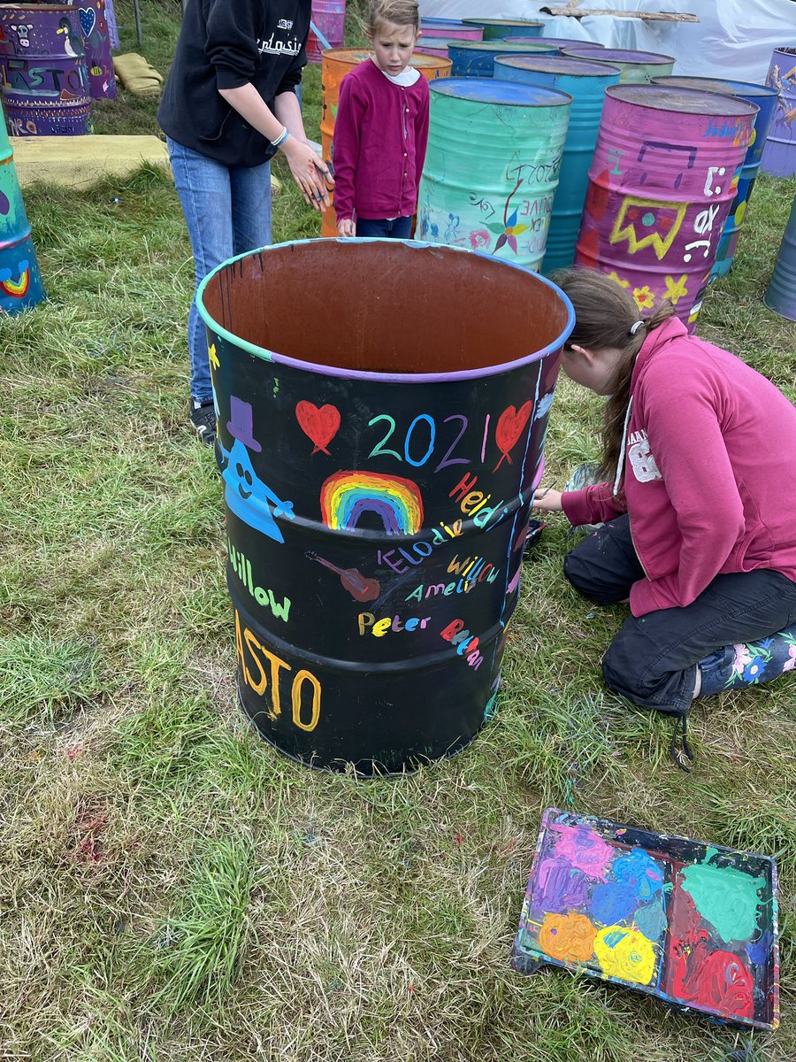 WobbleAndWheeze's tweet photo. SPOT THE BIN! Hey Glasto folk. My 4 littlies would love to see the bin they painted in situ, but having jogged 5k of site this AM, I see how challenging that’s going to be. Can anyone spot it + give us a clue?! #Glastonbury2022 @glastonbury @GlastoWatch @glastobation @GlastoLive https://t.co/IPnkolMc1B