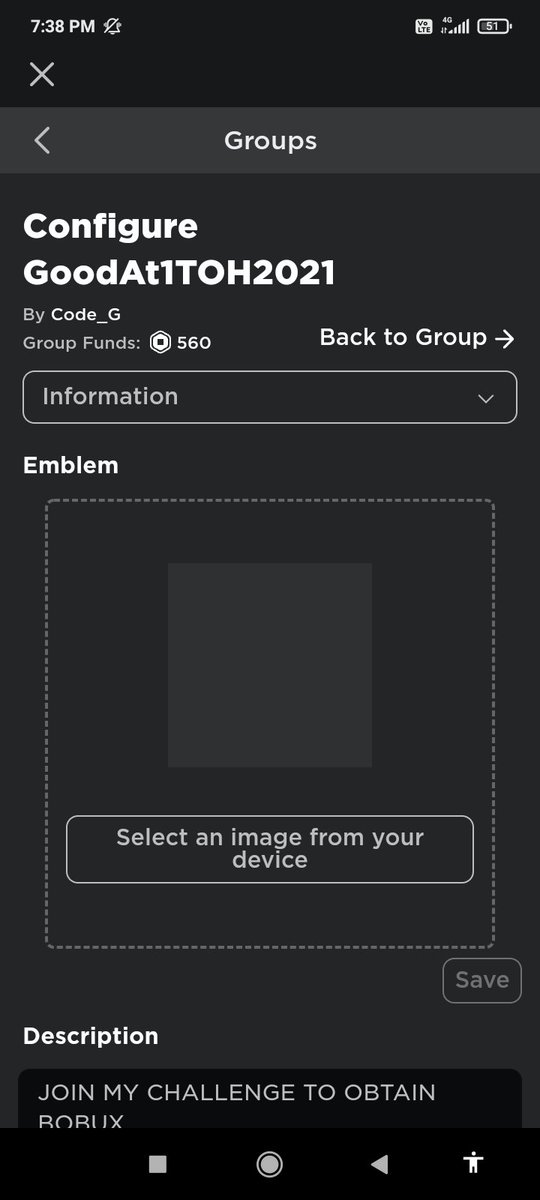 GoodAt1TOH2021's tweet photo. GUYS RN I HAVE ROBUX IN MY GROUP!IM GONNA MAKE A GAME LATER FOR THE CHALLENGE ROBUX!ILL BE WORKING ON IT GUYS!

Group:GoodAt1TOH2022 https://t.co/nU9DZnbkw5