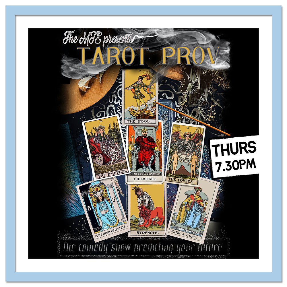 FAImprov's tweet photo. Improv with us at The De Beauvoir arms arrives in all sorts of forms this week.... from Tarot Cards to comic books to palindromes semordnilap ot....

get planning here!

https://t.co/J85JVFnrhz https://t.co/z8fzij5nEF