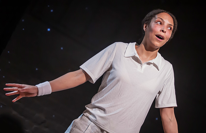 TheStage's tweet photo. ★★★★ Review: All White Everything But Me – Smartly written and compellingly performed one-woman show about a ground-breaking but often overlooked tennis champion @Alphabetti, Newcastle https://t.co/IiT74SxCPG https://t.co/mHhz3Q2qKk