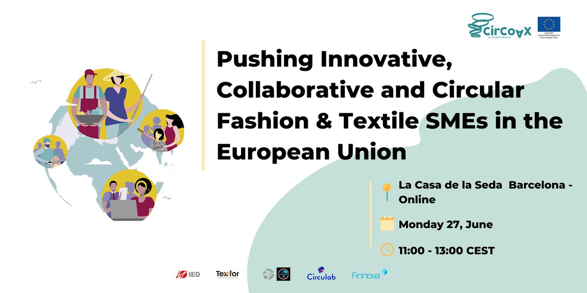 Celebramos el "Día de la micro, pequeña y mediana empresa textil" organizado por <a href="/CirCoAx_/">CirCoAx by CircularInnoBooster</a> 
Ven a conocer las🔟propuestas emprendedoras más innovadoras del momento.

📅27 de junio 2022
⌛️ 11.00 - 13:00 en <a href="/casa_seda/">La Casa de la Seda</a> de Barcelona
Apúntate! 👇

texfor.es/es/evento-cele…