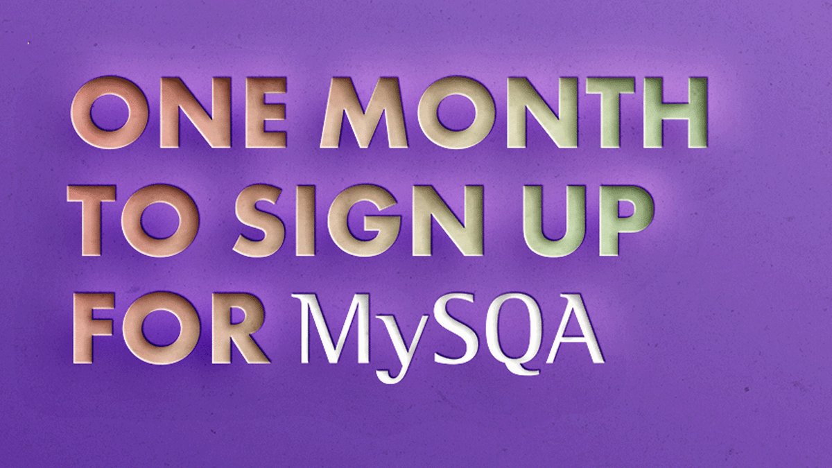 sqanews's tweet photo. One month left to sign up to MySQA – our online and text results service. Find out more and sign up today https://t.co/AFFbstMIoM https://t.co/sezv8XJ5tQ