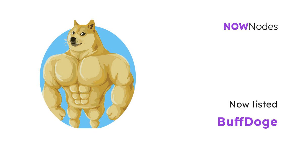 CryptoKojima's tweet photo. Congrats for @buffdogecoin 🥳🥳
That's why #BuffDogeCoin, a #BSC based token is now listed on NOWNodes 😎🎉

Integrate #BuffDoge into #BSC full nodes on @NOWNodes 🚀🔥

#buffdogecoinarmy #BSCGems #Crypto #cryptocurrency #altcoin #memecoin #memecoins #BSCGemsx100 #Altcoins https://t.co/OIAEj73FW8