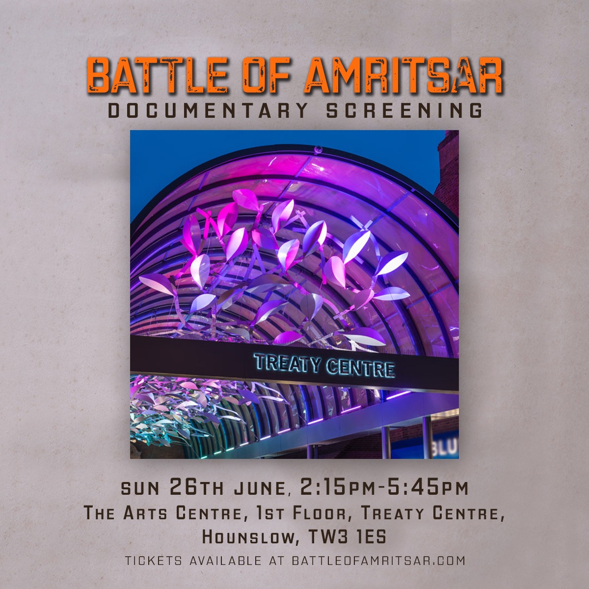 theNSYF's tweet photo. NEW SCREENING ADDED‼️
***West London Screening ***
The next screening of the #BattleofAmritsar in West London will take place in Hounslow Sunday 26th June at 2:15pm
#neverforget84 #BattleOfAmritsar #junghindpunjab #sikhdocumentary https://t.co/a1dE6meeDw