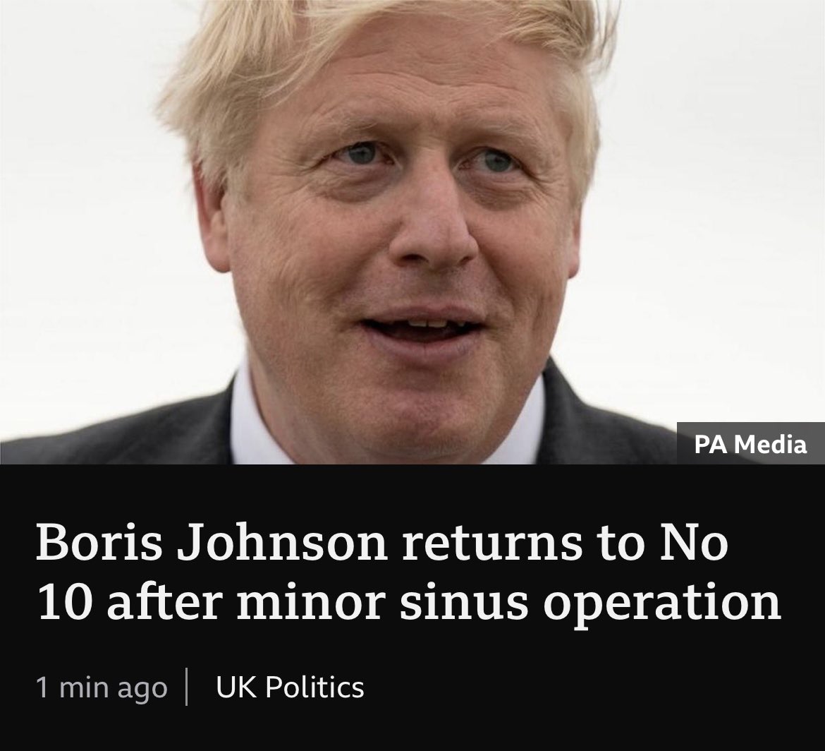 hamishmash's tweet photo. How can you tell when the PM has been having bigger weekends than you?

Evening Prime Minister

#BorisJohnsonMustGo #borisjohnson #bojo #lockdownparties #cocaine #ukpolitics #politics @BorisJohnson https://t.co/6JskEhvHrg