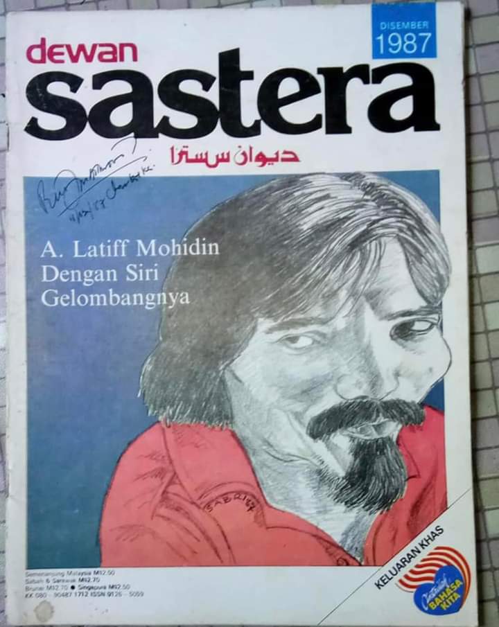 RaihaniTSN's tweet photo. Karikatur SN A.Samad Said dan Latiff Mohidin pada kulit #DewanSastera 1987 dihasilkan oleh Seniman Sabri Yunus yang ketika itu masih bertugas di Dewan Bahasa dan Pustaka. https://t.co/g9kpLStQ2Y