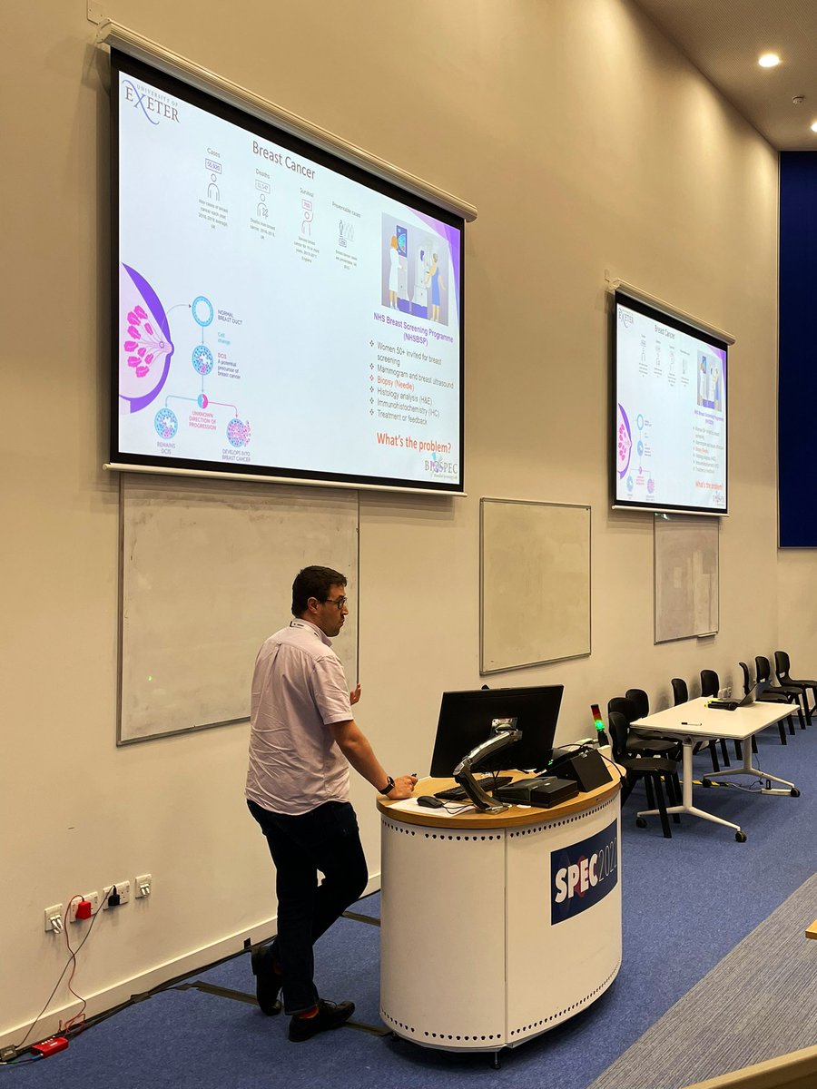 Ben Gardner from <a href="/BioSpecExeter/">BioSpec Exeter</a> is taking Raman Spectroscopy for breast cancer screening a bit closer to the clinics 🔬 <a href="/RealDrBGardner/">Benjamin Gardner</a> #SPEC2022
