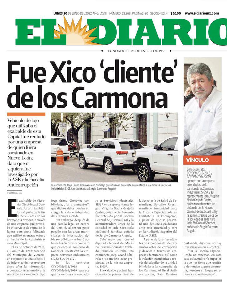 No se qué espera la <a href="/FECC_Tam/">Fiscalía Especializada en Combate a la Corrupción.</a> para investigar al ex Alcalde panista de #CdVictoria <a href="/XicoGonzalezU/">Xico González</a> por pagar contratos millonarios por renta de camioneta blindada a los Carmona.
Y la Auditoría Superior del Estado, que dirige Jorge Espino Ascanio, nunca vio nada $$$...