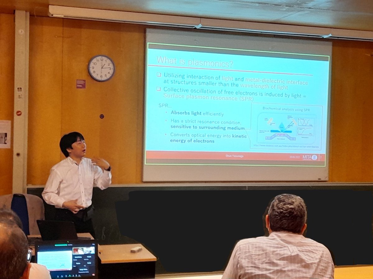 MagdalenaCouty's tweet photo. Thanks Dr. Shun Yasunaga from Mita Lab at @universitytokyo for this very interesting seminar on "Silicon-based infrared photodetectors functionalized by plasmonic"today at #ESYCOM Lab, UMR 9007 @CNRS, @UGustaveEiffel - @ESIEEPARIS, @LeCnam https://t.co/tQsKrxLLR8