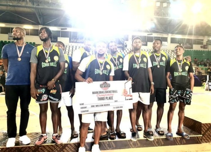 GombeDopest_'s tweet photo. Gombe Bulls beat Kano Pillars for the second time in less than a week to finish 3rd in the Mark D' Ball basketball championship.
Congratulations Bulls π
@BullsGombe
#MarkDBall #GrandFinale https://t.co/XVGMMUpNje