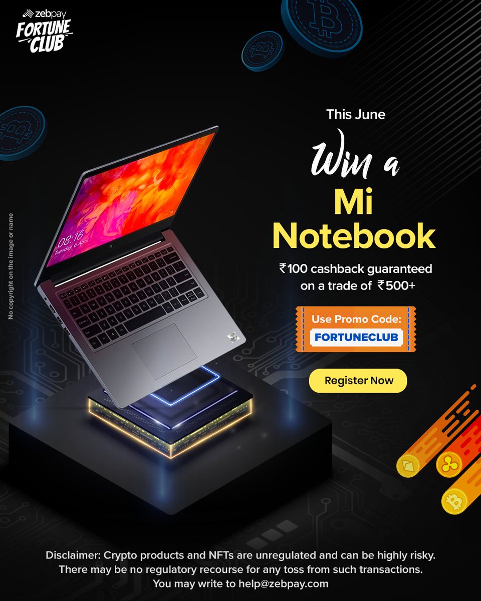 zebpay's tweet photo. Bored of Old Laptop? Click here to win a New oneπ
https://t.co/pIZy02v0zz
#ZebPay #fortuneclub #giveaway #cryptomeinpro #minotebook https://t.co/7AJLWCqB8F