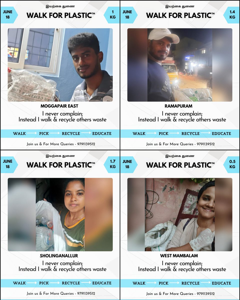 WalkForPlastic's tweet photo. Here comes the photos of 11 walks from last weekend Saturday ❤️
#walkforplastic #plasticrecycle #Chennai #tamilnadu #plasticpollution #plastic_payanam #plasticrecycle #oceanawareness #nature #environment https://t.co/66gyRDwVvq