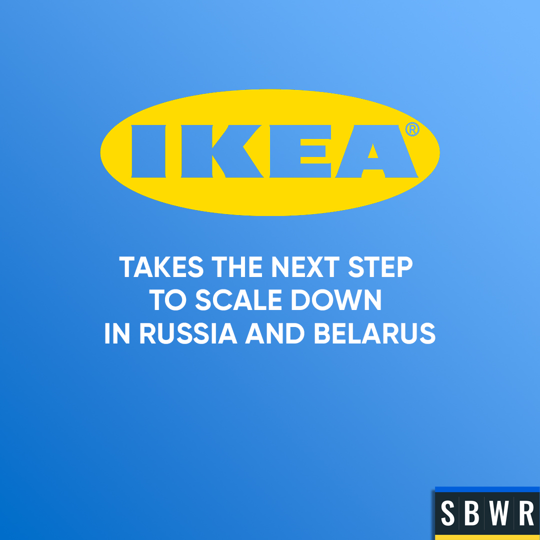 SBWR2022's tweet photo. IKEA takes the next step to scale down in Russia and Belarus
The war in Ukraine has already had a terrible impact on so many people’s lives. It is a human tragedy that is continuing to affect people and communities. 
#stopbusinesswithrussia #ikea #sanctions #ukraine https://t.co/QZR0Q3r8aS