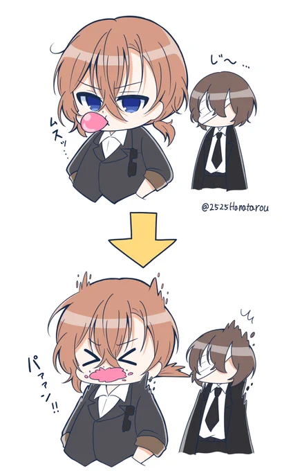 風船ガムを膨らませ、て……? 