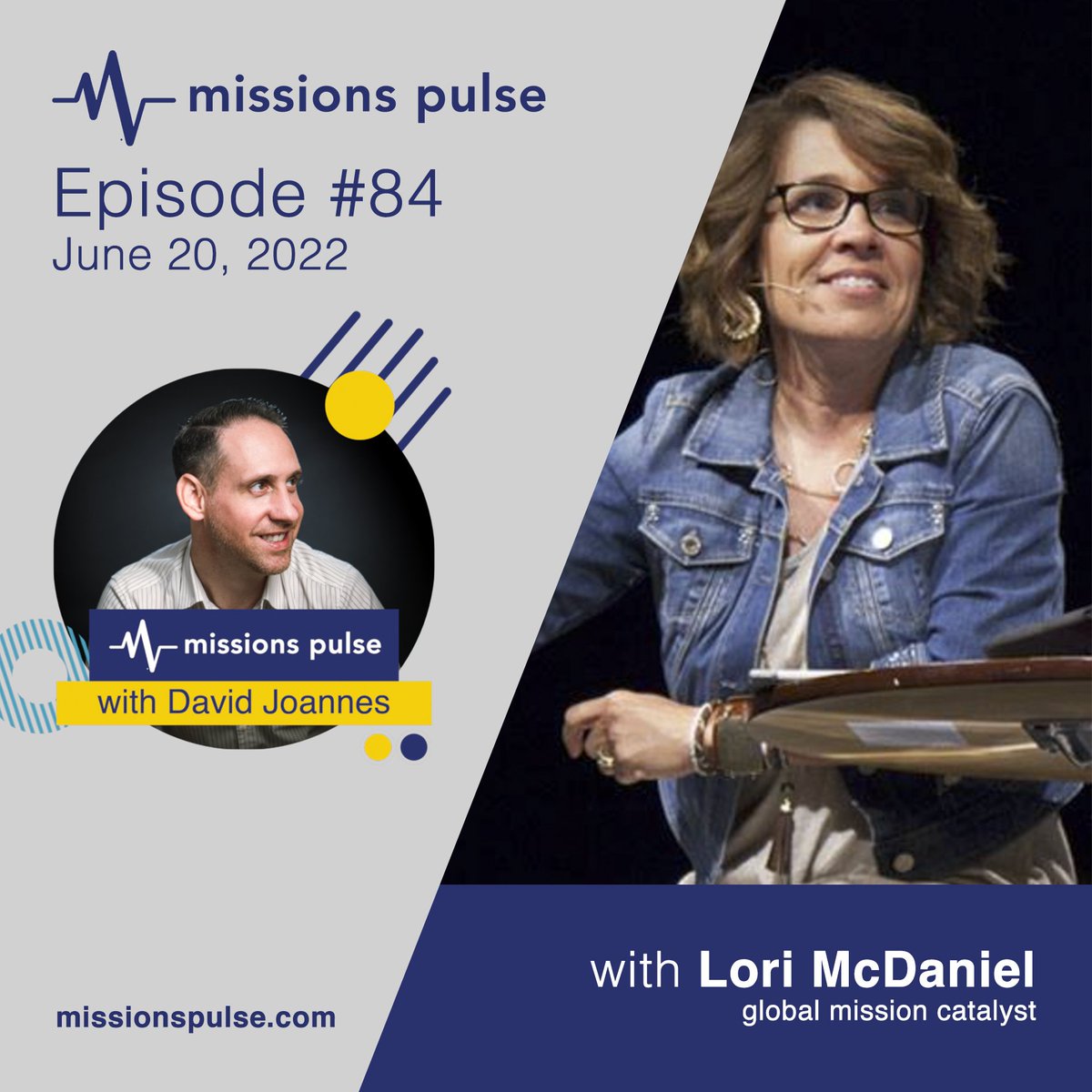 davidjoannes's tweet photo. On this episode of #MissionsPulse, David Joannes interviews @LoriMMcDaniel, a compelling communicator, public speaker, leadership strategist, global mission catalyst, and status-quo disrupter. Full episode at https://t.co/V9cuDPSauu https://t.co/lvQpVu03WN