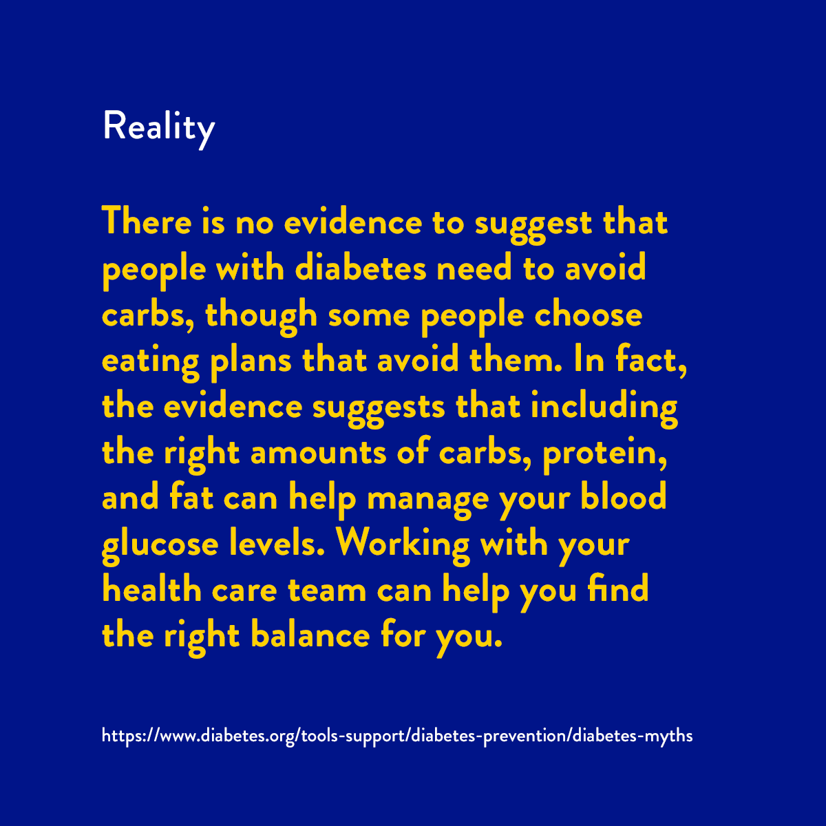 FreeStyleDiabet's tweet photo. Monitoring carbohydrates can help manage diabetes, but only to a point. Everyone's body has different needs, so it's important to make sure you reach out to your healthcare professional before making any changes to your diet or routine. #ScienceofDiabetes 💪

#TeamFreeStyleLibre https://t.co/K8kvIQAR3Y