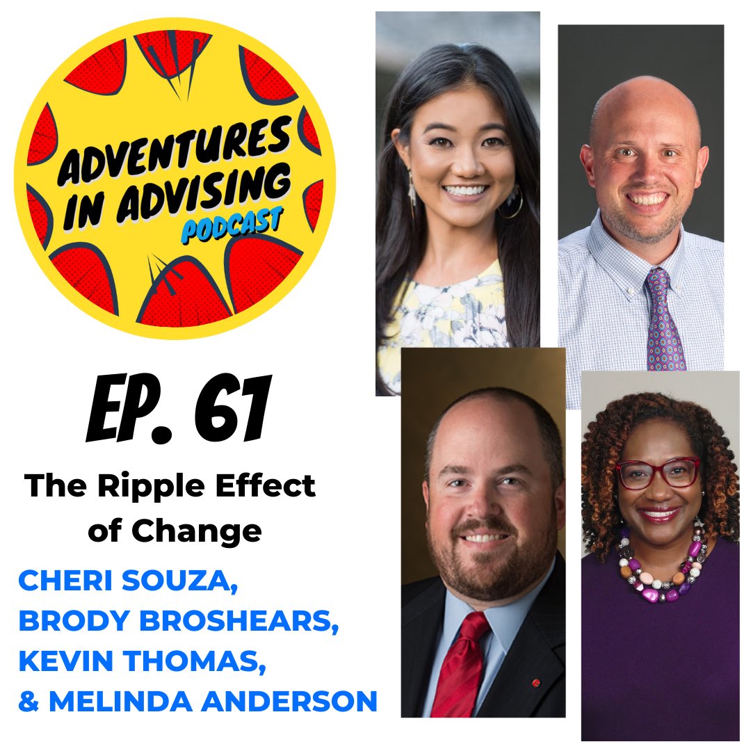 AdvisingPodcast's tweet photo. Ep. 61 is now available, https://t.co/wVzYasNuti 🔥 Interviews include Cheri Souza from Stupski Foundation, @BrodyBroshears @USIedu &amp; @drmanderson02 @NACADA 🙌 This episode is guest hosted by @KPThomas20 🎉🎊 #acadv #podcast #highereducation https://t.co/tn6iGHXCke