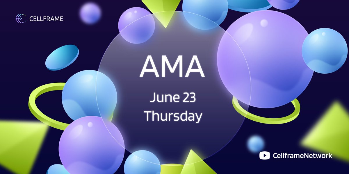☄️Join us on AMA June 23, 12-30 UTC. 🌓🚀💥
Ask questions here zfrmz.com/ZEmQsVLqPcOC3e… #AMA #CELLFRAME