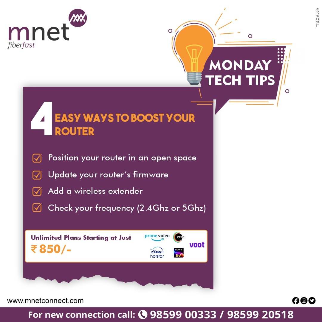 MNetFiberFast1's tweet photo. Wifi Tips Part #2
.
.
For more information:
Call/Whats App now@9859920518/9859900333
Visit: https://t.co/hoWlg3EKUp.
.
.
.
#tips&amp;tricks #wifitips #wifi #tips #broadbandtips #broadband #Internet #OneAssamOneConnection #Mnet #MnetFiberFast #routerbooster #router https://t.co/fAHems4VIB