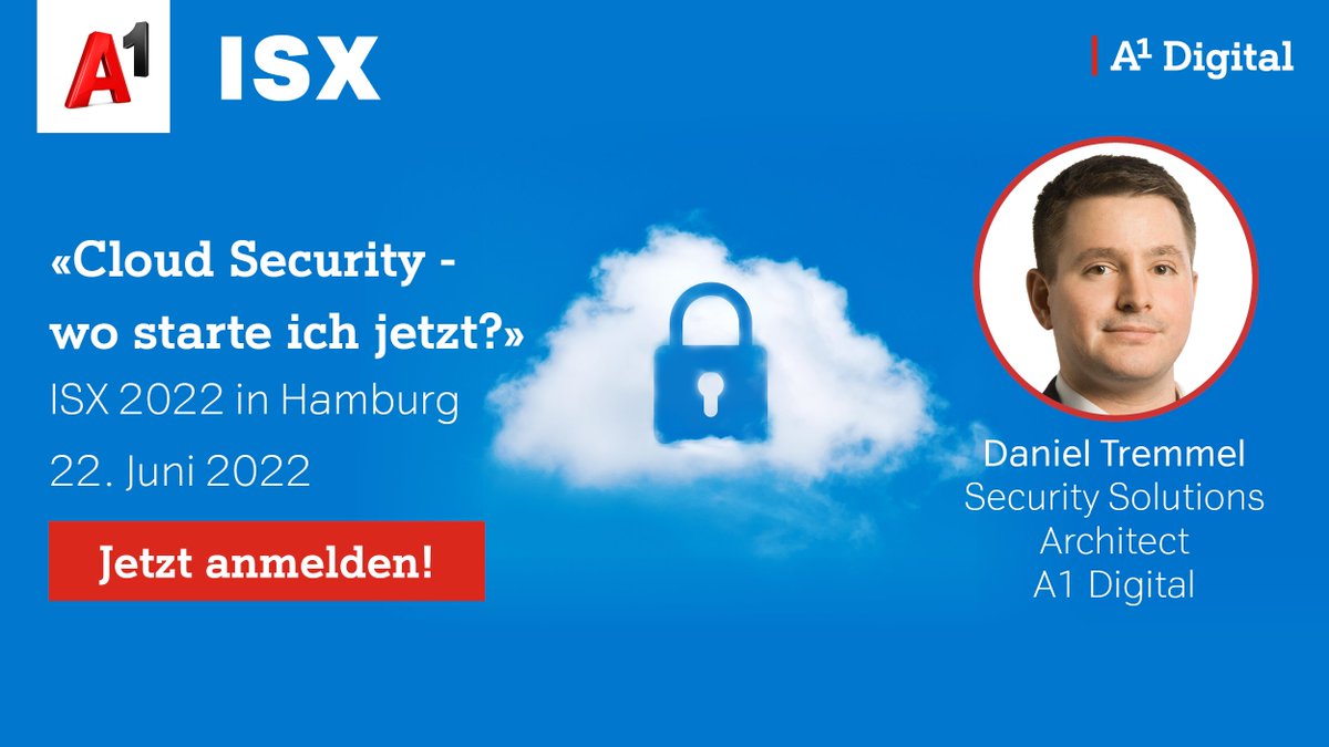 A1__Digital's tweet photo. Bei der #ISX 2022 zeigt unser Kollege Daniel Tremmel nicht nur den sichersten Weg in die Cloud, sondern auch wie man mit Buzzwords wie #DevSecOps, Cloud #Workload Protection oder #Cloud #NativeSecurity und die daraus resultierenden Anforderungen umgeht: https://t.co/eesRsaXyMq https://t.co/TSigww6EKo