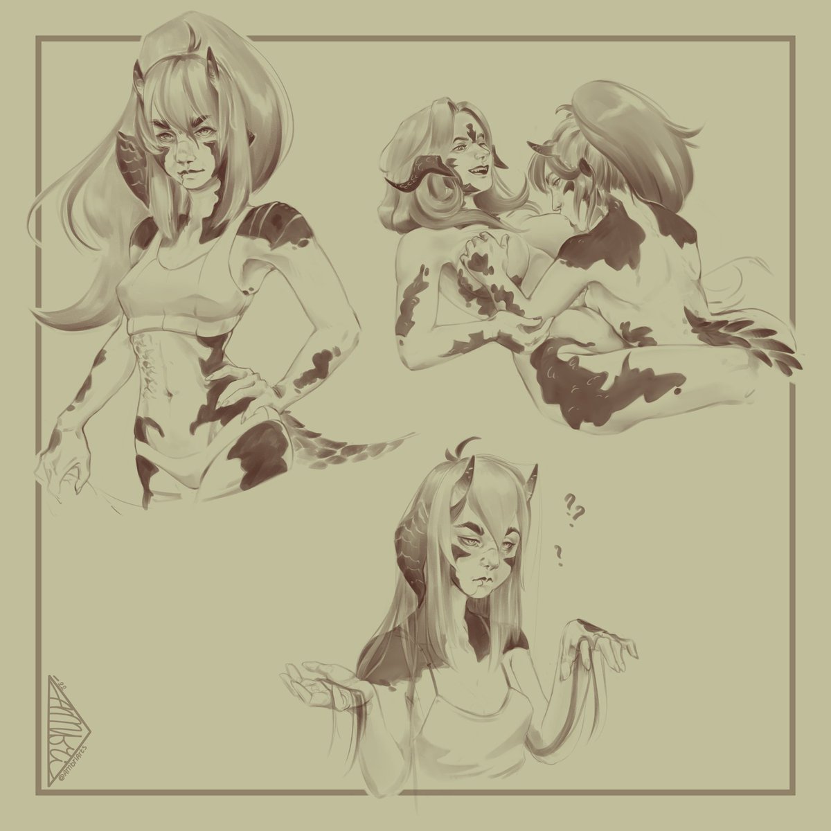 TheInkyEmerald's tweet photo. Sketch practises https://t.co/SgLJb91YMv