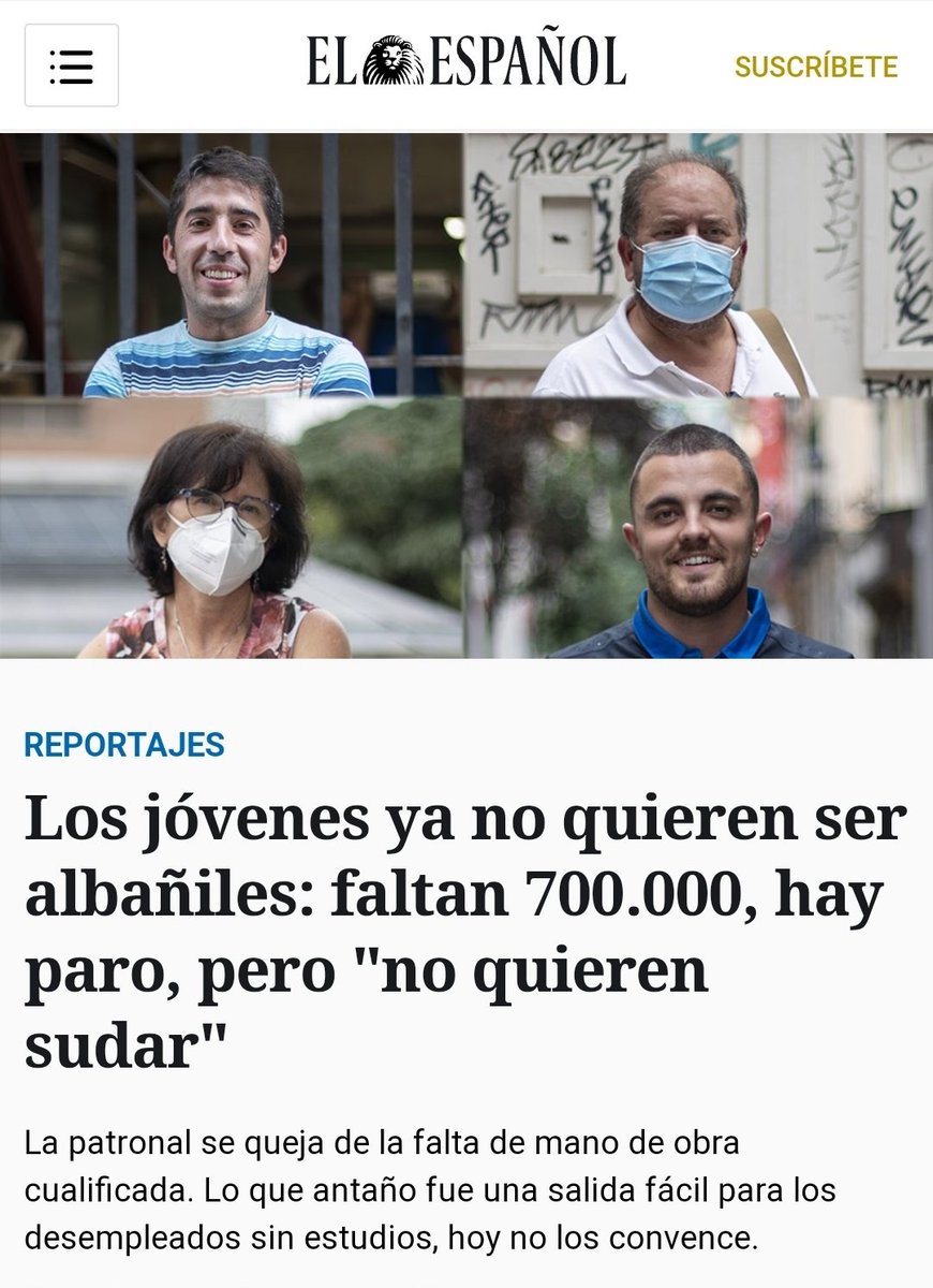 "Los jóvenes ya no quieren cobrar 700 euros teniendo un alquiler de 900 euros".