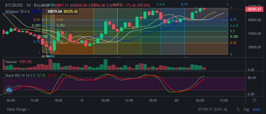 criptoecotecno's tweet photo. El #Bitcoin logra un cierre semanal por encima de los 20K y en las últimas 36 horas se viene formando un patrón alcista interesante; sin embargo, es prematuro decir que el mercado de #criptomonedas haya asumido los vaivenes de la crisis financiera que vivimos. #criptoecotecno https://t.co/sbOVKMxDUV
