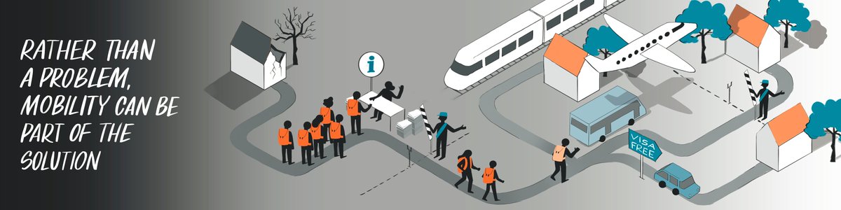 TRAFIG_EU's tweet photo. #Mobility after initial #displacement is the norm, not the exception, but protection is mostly tied to a place or country. Restrictions to mobility impede #integration & keep displaced persons from planning for the future.
#Takeaway 5 👇
#WordRefugeeDay
https://t.co/09Rg9FU2Af https://t.co/DWDNTF18Vm