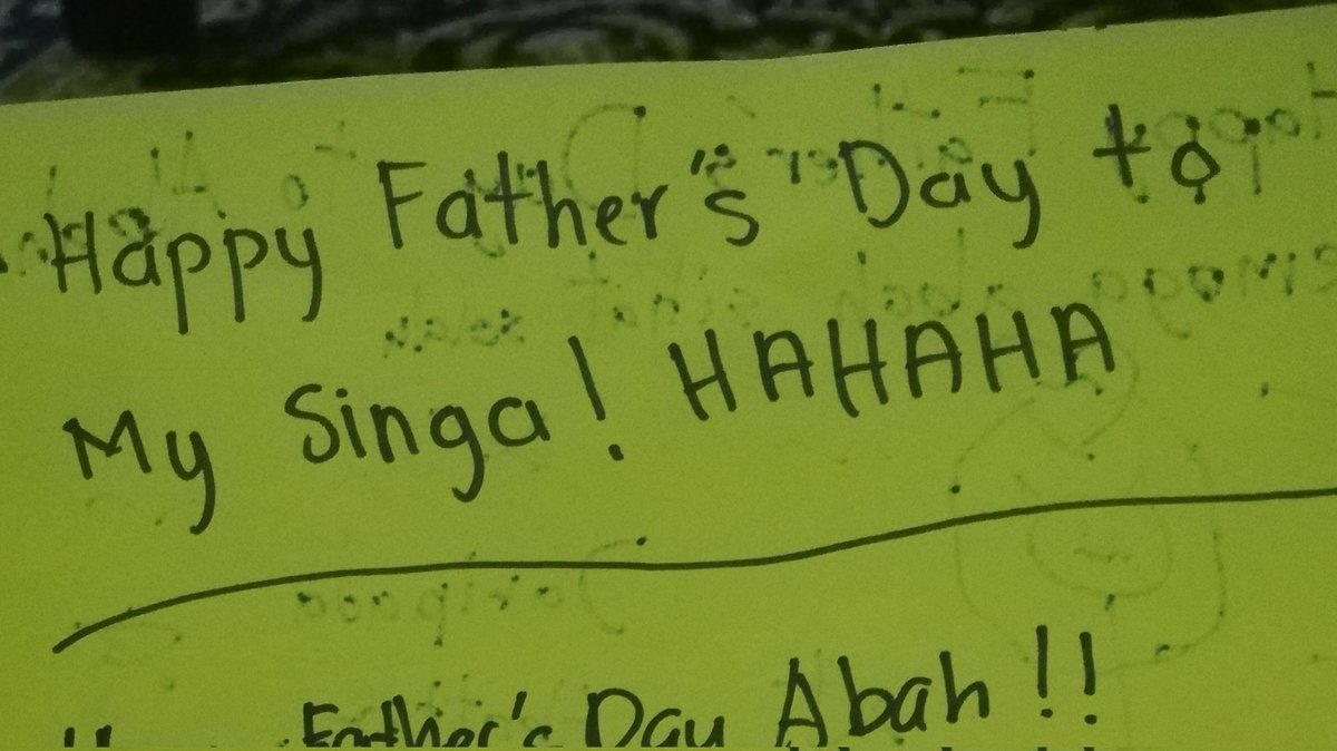 alongrina's tweet photo. My daughter wrote this to her father...berani betul niii https://t.co/TmeIPTanQw