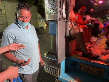 After nearly 18 hours on the road, 54-year-old jeepney driver Artemio Singko said he will barely bring home P300.

According to the driver, he spent about 2,500 for fuel today— thus, with the impending P 3 price hike tom, Singko says today will be his last trip | <a href="/annacerezo_/">Anna Cerezo</a>