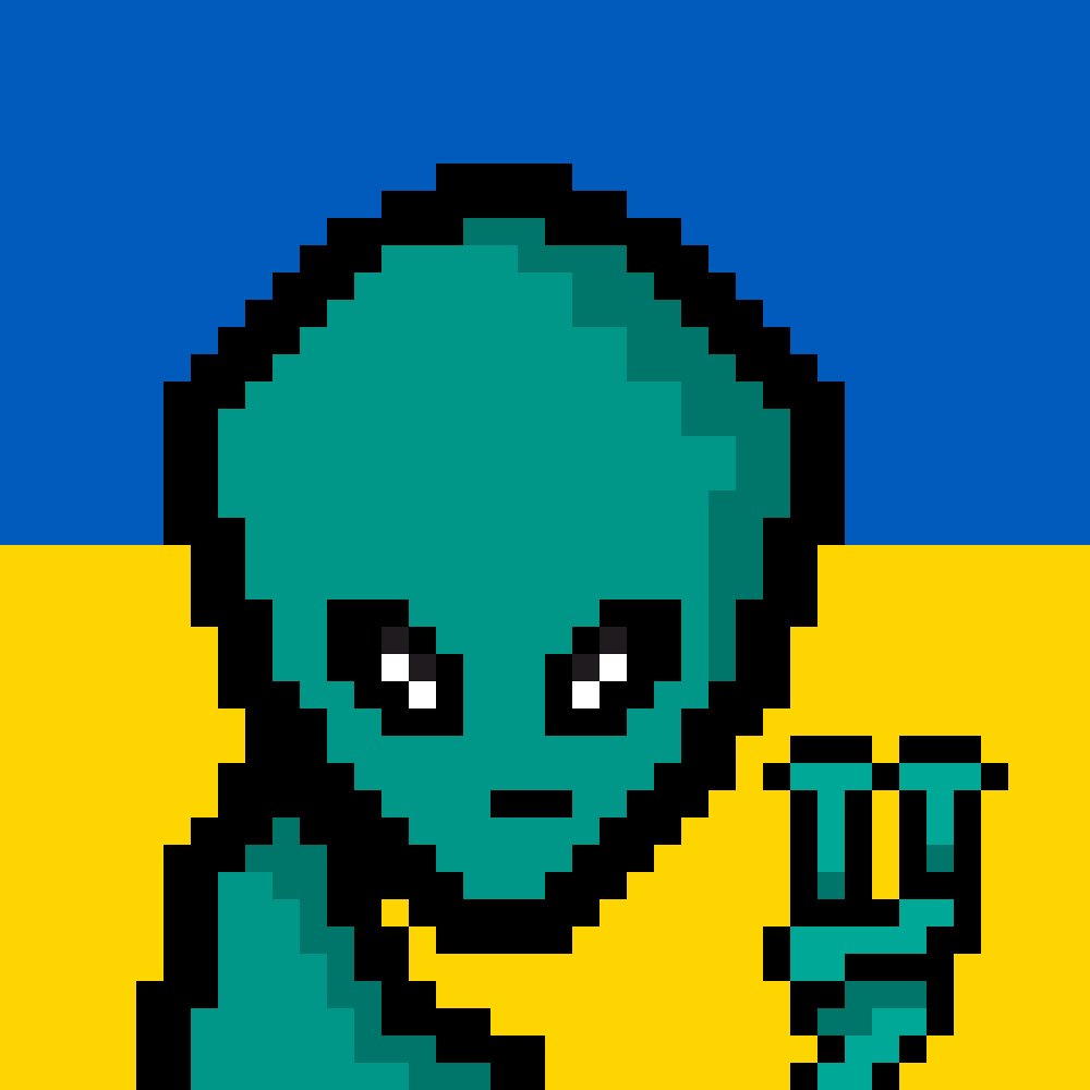 weirdalienfrien's tweet photo. Free Giveaway of #Peace

Use this #NFT to express your solidarity for #Ukraine

1⃣ Follow @weirdalienfrien &amp; @BuddyAlienNFT
2⃣ Like &amp; Retweet
3⃣ Drop #eth address

All first 50 participants will receive the art

#PeaceforUkranien #FreeNFT #NFTGiveaway #NFTCommunity https://t.co/yaiWzeGyxn