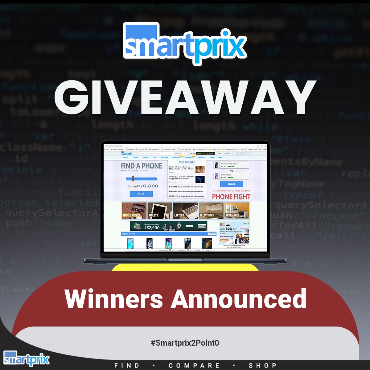 Smartprix's tweet photo. Thank You all for the overwhelming response. Head over to https://t.co/rFXAIMMUqm to see if you're one of the lucky ones.
Our another new #Smartprix2Point0 Giveaway is Live!
Participate Now: https://t.co/JnO3snhC5s to win boAt wireless earphone and exciting gift vouchers. https://t.co/6oxMBUINYZ