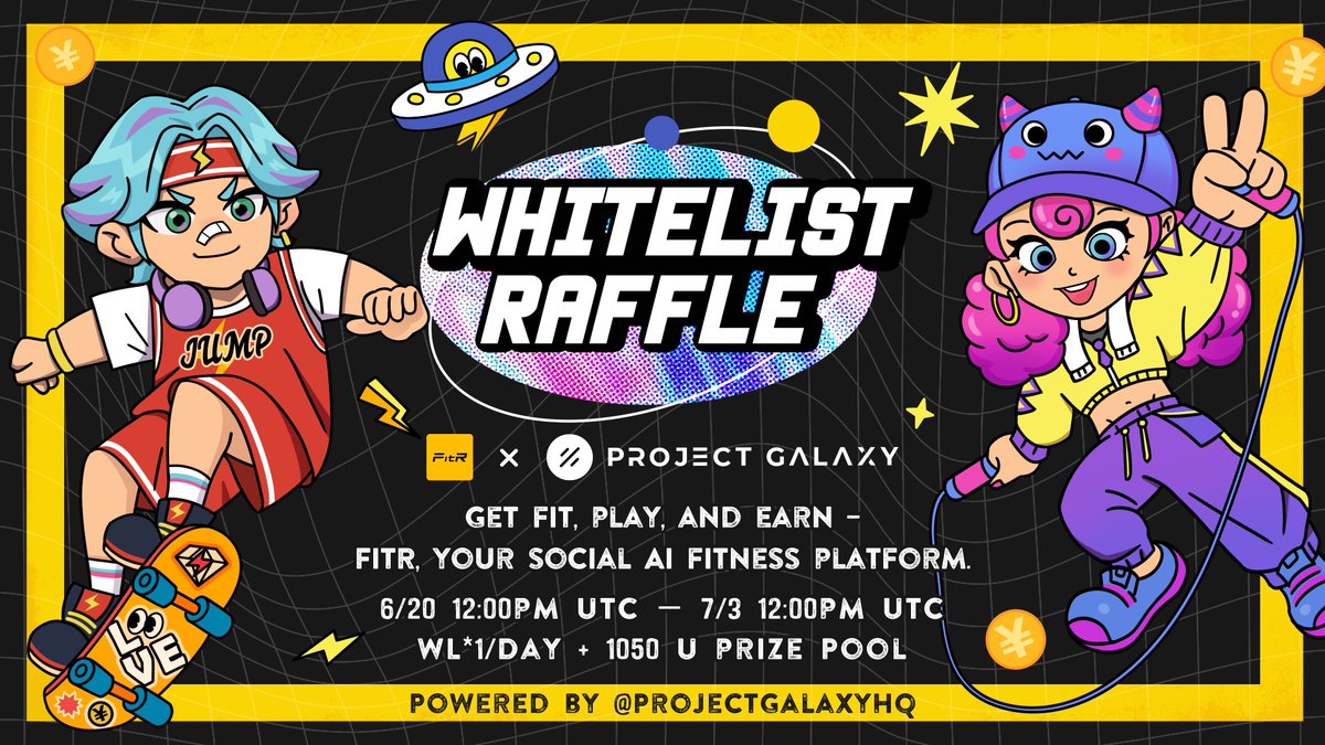 FitR Official (@fitrofficial) on Twitter photo ๐ข Dear FitRers! Our first batch of <a href="/FitRofficial/">FitR Official</a> #whitelist raffles cooperating with <a href="/ProjectGalaxyHQ/">Now Galxe (Previously Project Galaxy)</a> is coming! ๐ข
๐คฉ Want to get a whitelist and win from our 1050 $USDT prize pool?
๐ Join here: gleam.io/TIysS/fitr-alpโฆ
๐ Start from the #giveaway, stay for the #lifestyle ๐ข Dear FitRers! Our first batch of <a href="/FitRofficial/">FitR Official</a> #whitelist raffles cooperating with <a href="/ProjectGalaxyHQ/">Now Galxe (Previously Project Galaxy)</a> is coming! ๐ข
๐คฉ Want to get a whitelist and win from our 1050 $USDT prize pool?
๐ Join here: gleam.io/TIysS/fitr-alpโฆ
๐ Start from the #giveaway, stay for the #lifestyle