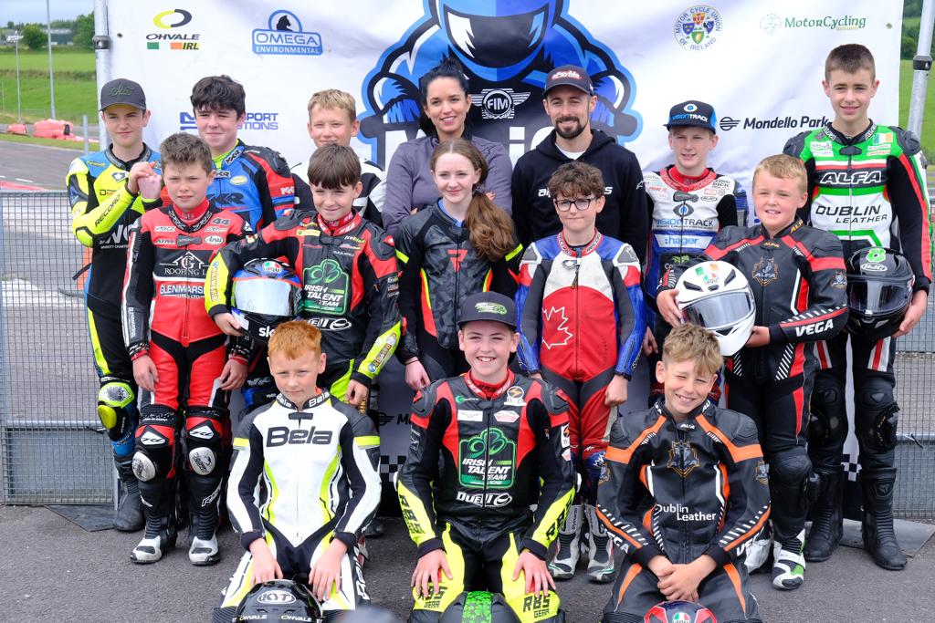 irishtalentteam's tweet photo. Great to have @eugenelaverty come &amp; support the @fimminigp round in Cork yesterday🙏. The future is bright with these talented boys &amp; girls starting in our sport. Both our riders also made it onto the box in all three races 👏👏👏#FIMMiniGP #MCUI #Ohvale #pirellimoto https://t.co/VzQKAMnAn0