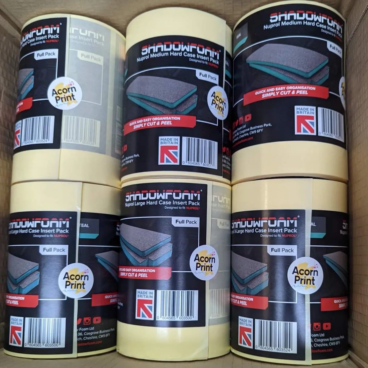 Large gloss paper labels for packaging boxes.💥 Check out <a href="/ShadowFoam/">Shadow Foam®</a> 's Youtube channel to see what unique stuff our neighbours across the road here from Devine Business Park get up to on a regular basis! #packaging #design #packagingdesign #Labels #stickers #ecofriendlylabels