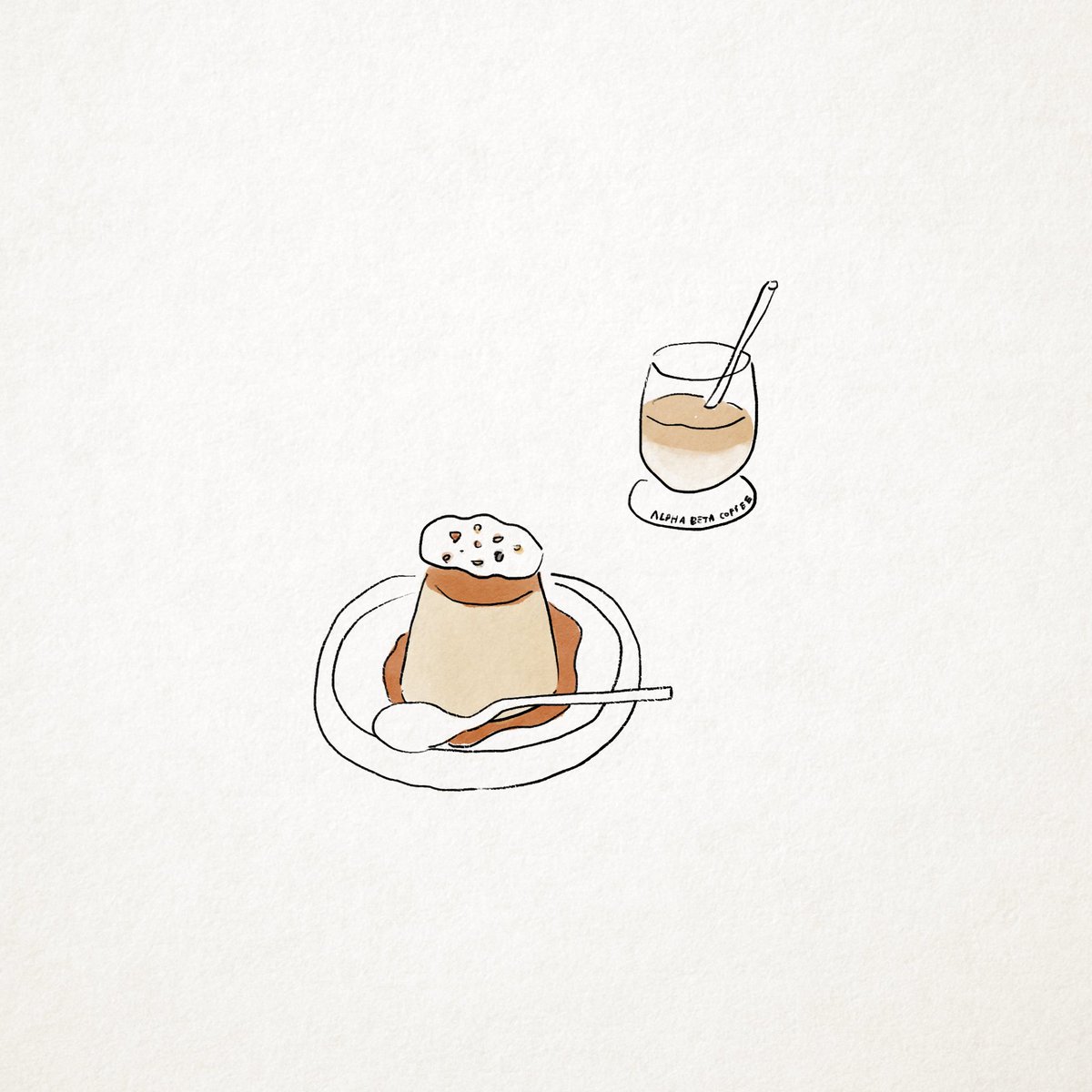 __kaeritai_na's tweet photo. プリン食べたくなって食べてきた🍮🚴 #alphabetacoffeeclub #プリン #プリン好き https://t.co/mFEMPyUOXA