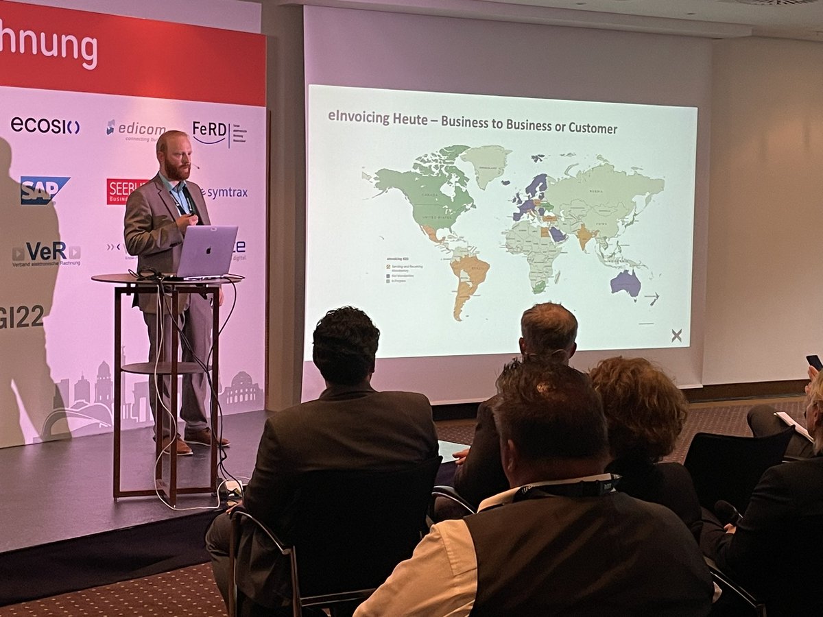 VeR_Verband's tweet image. Digitale Rechnungen? Bei den meisten Unternehmen in Deutschland heißt das noch immer: E-Mail. Doch mit dem #Meldesystem dürfte sich das nun ändern, meinen Torge Link und Sven Holtmann von xSuite in Ihrem Vortrag beim #ERGI22. Ihre Antwort: #Peppol!