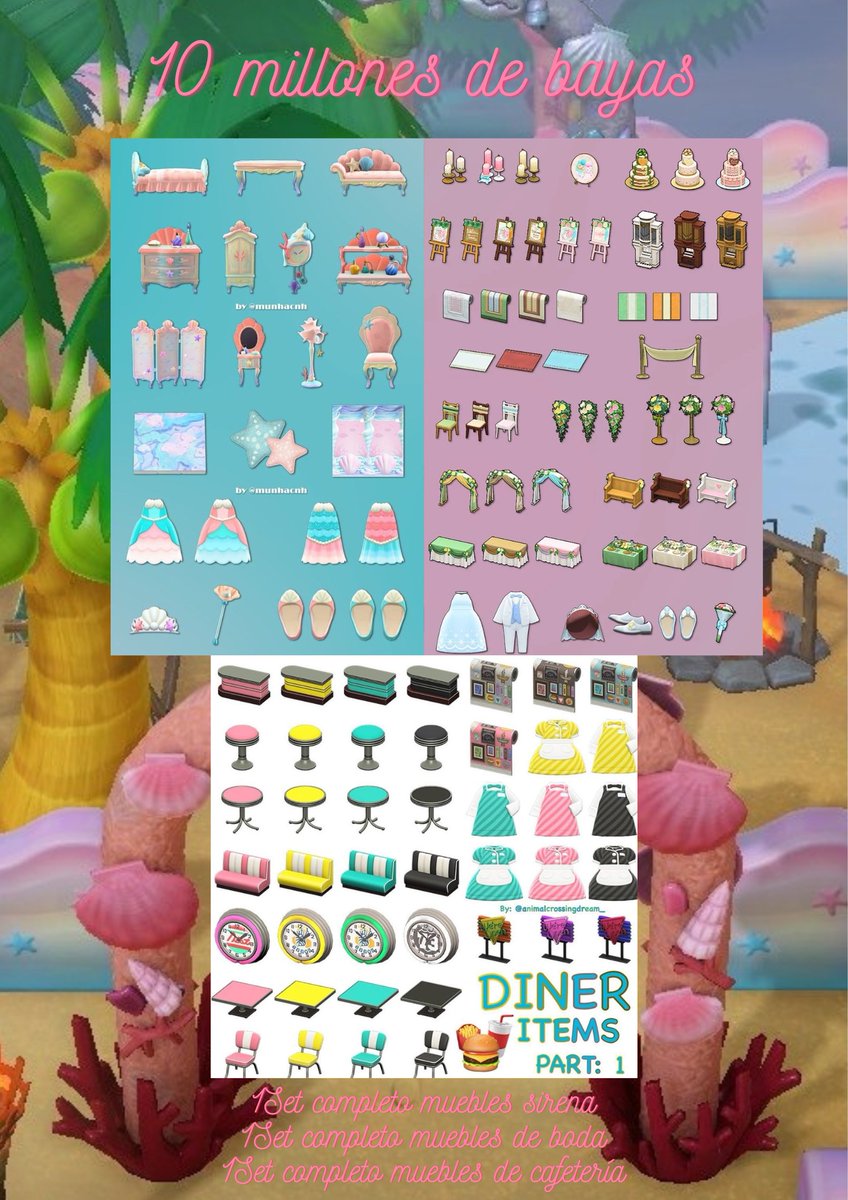 🌴Nuevo Sorteo🌴
- 2 ganadores
- 10 000 000 de bayas 💰
- 1 set de muebles de sirena🐚🌅
- 1 set de muebles de boda 🤵👰
- 1 set de muebles de cafetería ☕🍽️
(Los set y bayas son para los dos)

Requisitos
- Seguirme 
- Rt 🔄
- Dar like ❤️

Diré los ganadores este sábado 25🍀🍀