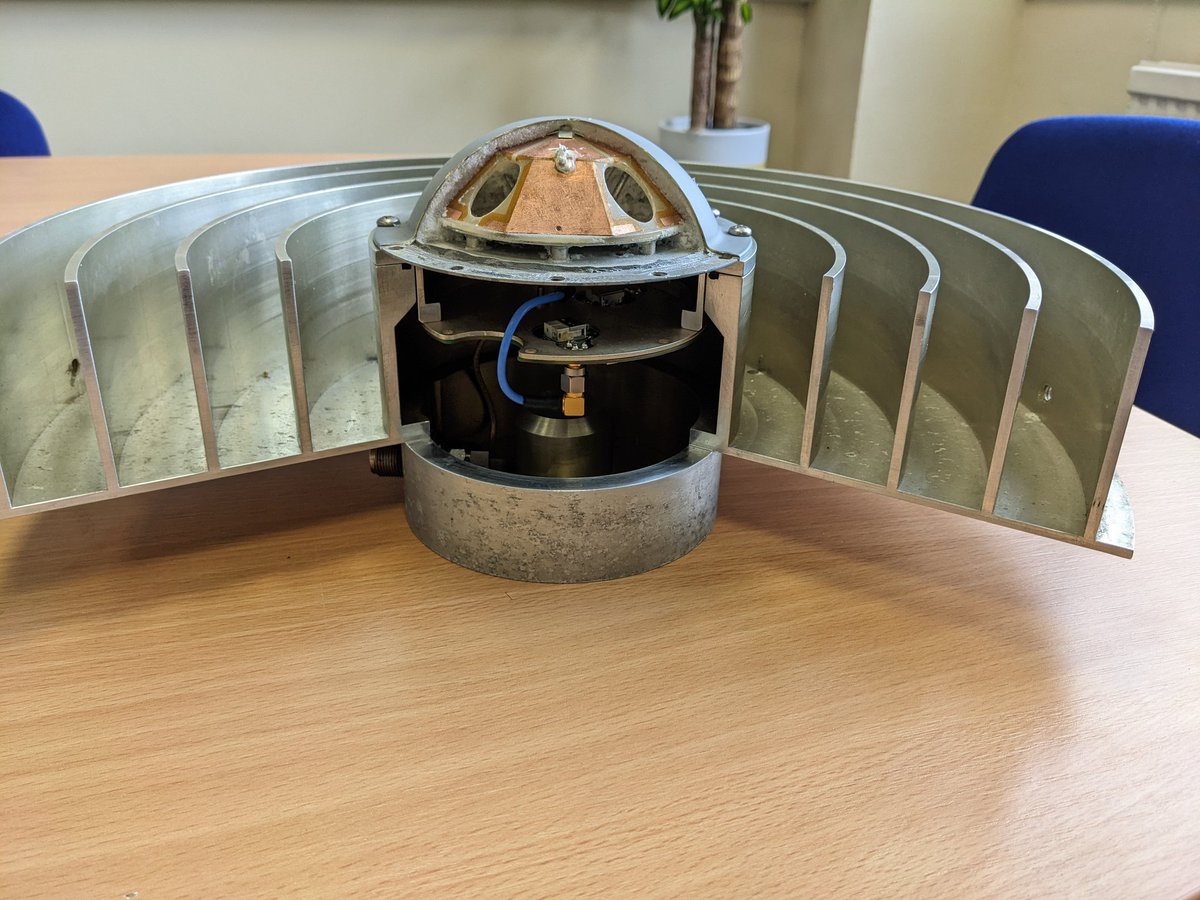 GeoConor's tweet photo. Handing over one of the custom sectioned #GNSS Geodetic Antennas to the survey team @osni_maps One for #OS200 and one for @QUBGeography #GISLab😎 Thanks to members @QUBelfast @QUBMAE machine shop for helping with this crazy idea 🛰️🌐🗺️🌍 #GeoTeam #Geomatics #GeoInfra #Recycle https://t.co/XpueDBIB0c